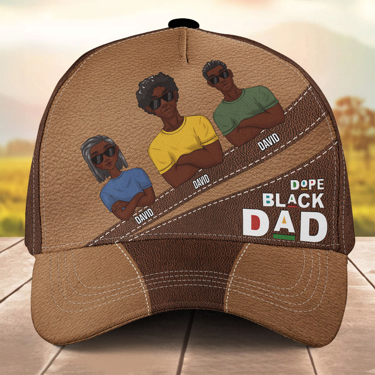 Dope Black Dad - Personalized Classic Cap