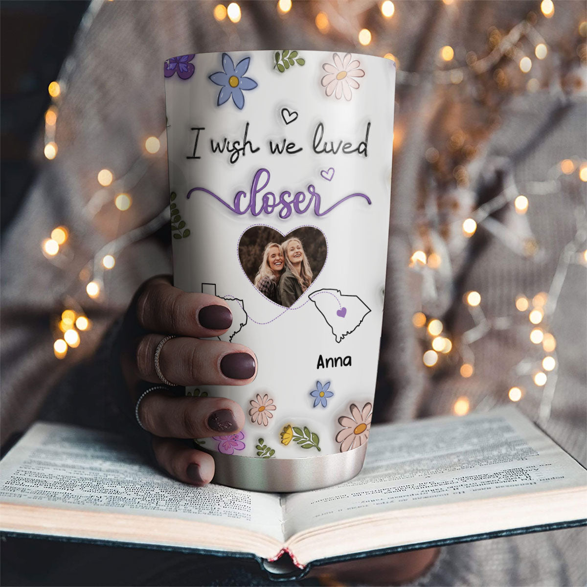 I Wish We Lived Closer Custom Photo - Personalized Custom 3D Inflated Effect Tumbler