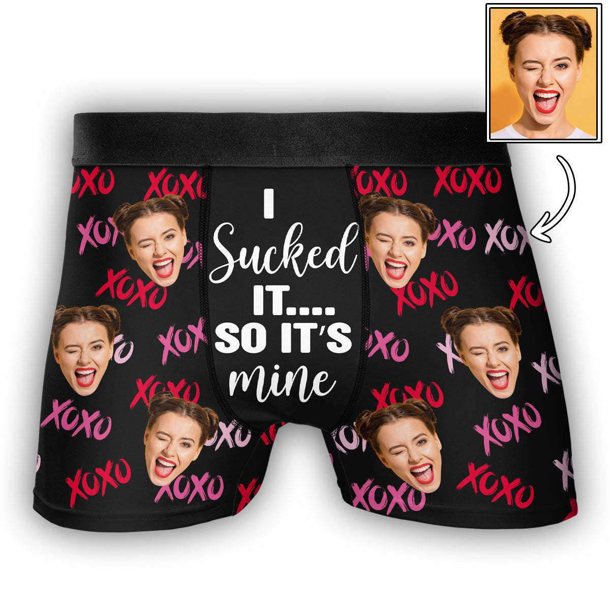 Sucked It  - Personalized Photo Men's Boxer Briefs