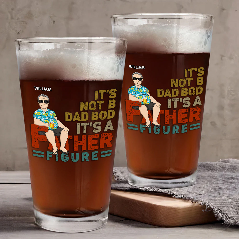 It Is A Father Figure - Personalized Custom Beer Glass