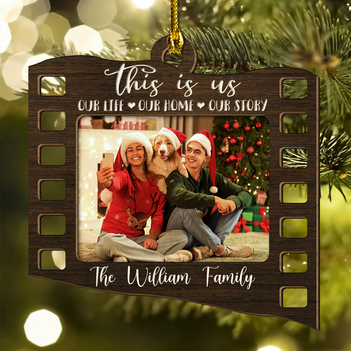 Merry Kissmas 2025 - Personalized Custom 2-layered Wood Ornament