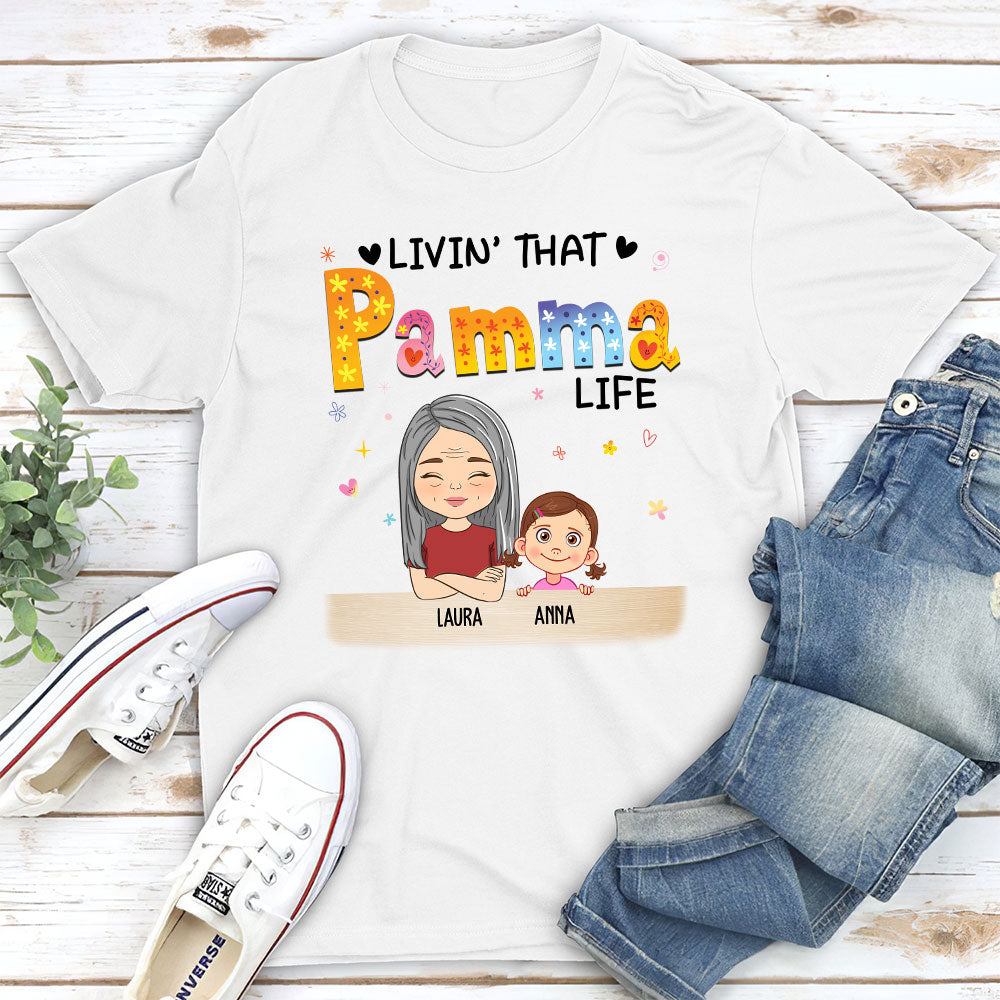 Livin' That Grandma Life - Personalized Custom Unisex T-shirt
