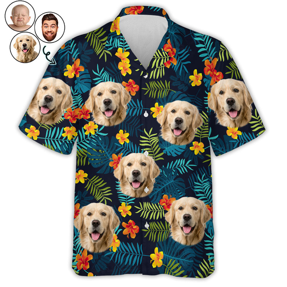Custom Photo Tropical Vibes Only - Personalized Custom Hawaiian Shirt