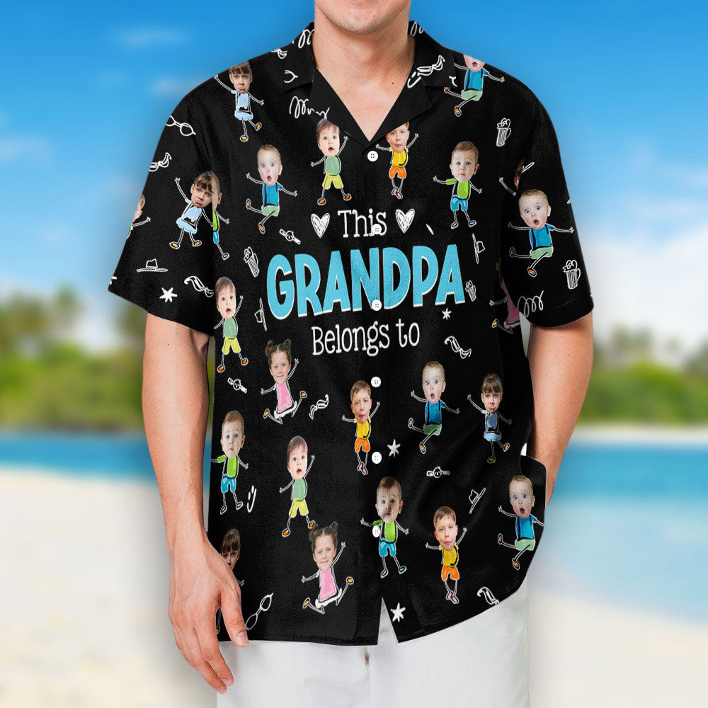 Grandpa This Belongs - Personalized Custom Hawaiian Shirt
