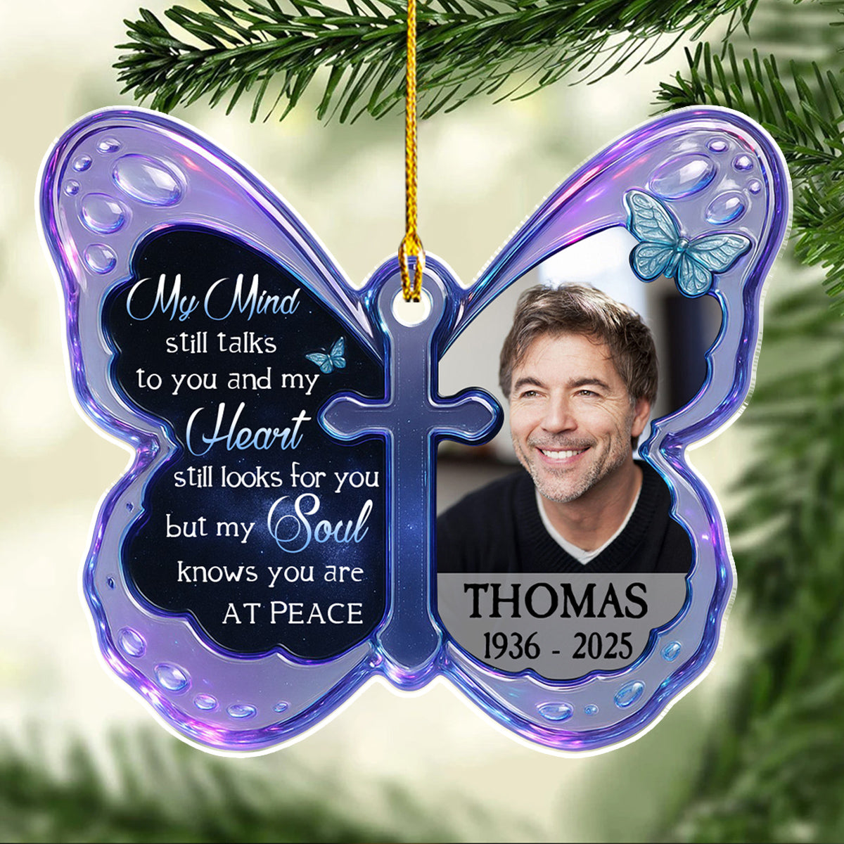 At Peace - Personalized Custom Acrylic Ornament