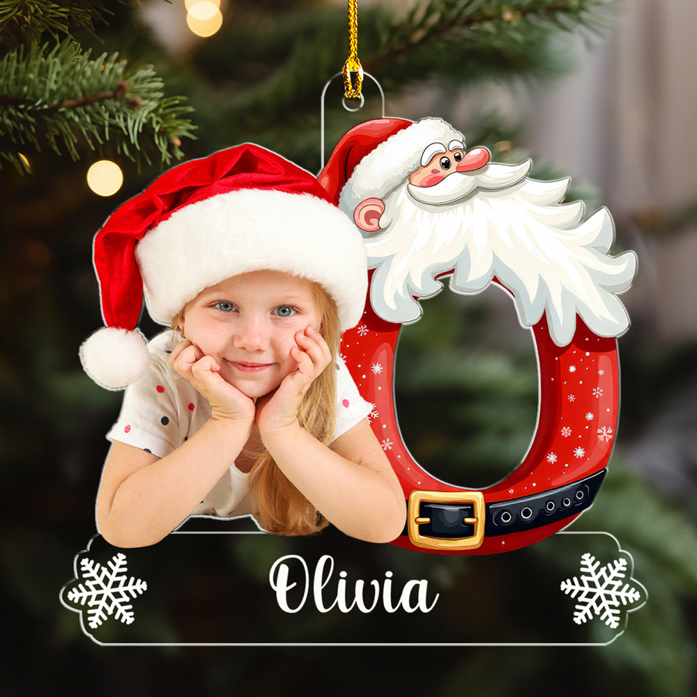 Snowman Christmas Photo - Personalized Custom Acrylic Ornament