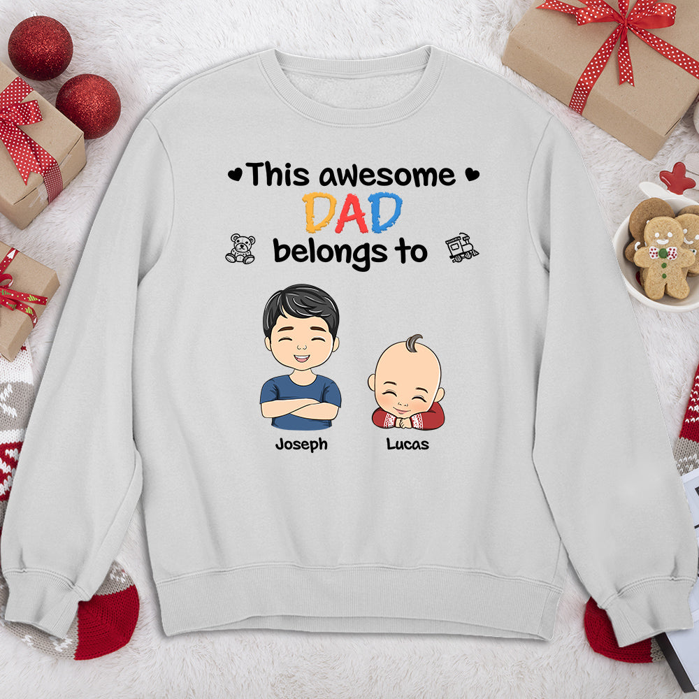 This Awesome Daddy Mommy Belongs To - Personalized Custom Shirt