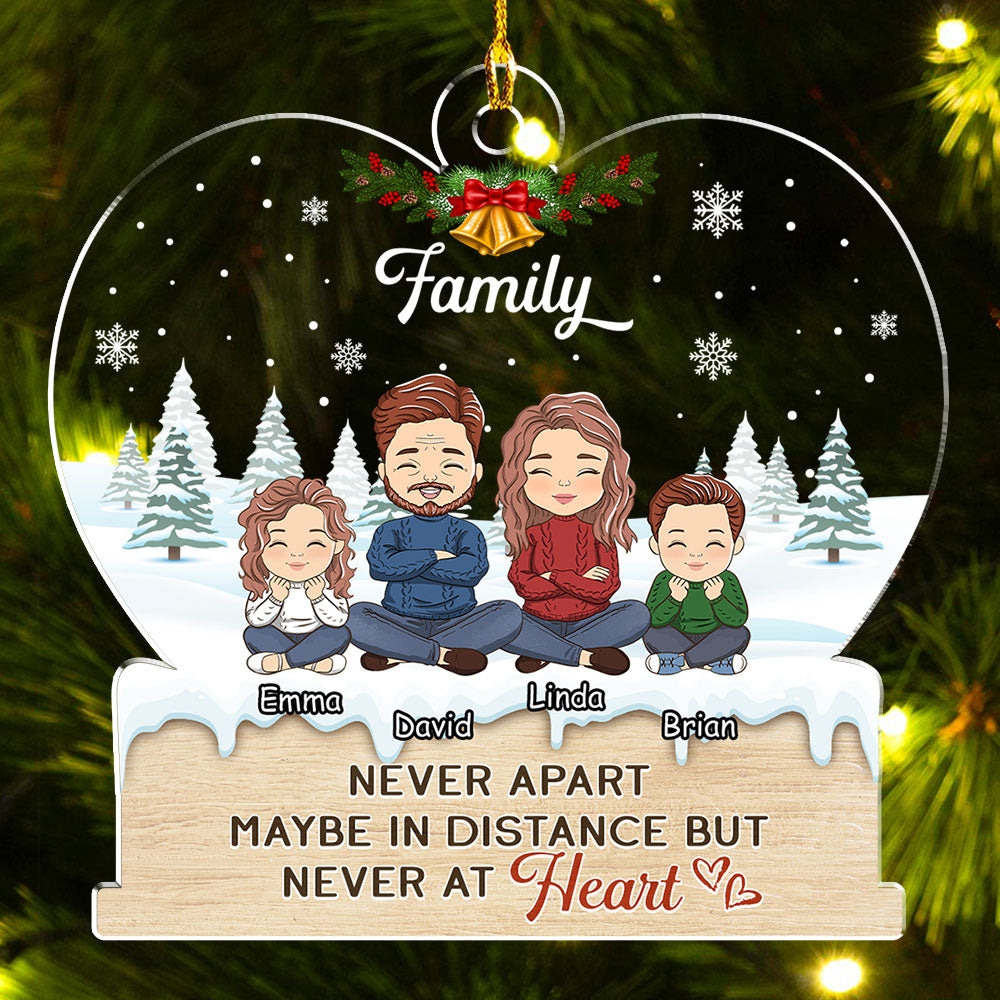 Family Never Apart - Personalized Custom Acrylic Ornament