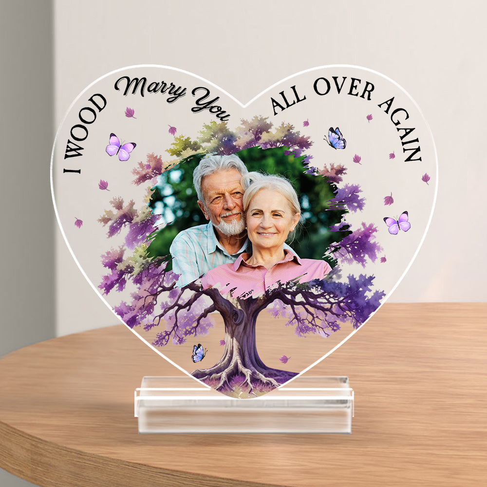 Marry You All Over Again - Personalized Custom Acrylic Plaque With Base