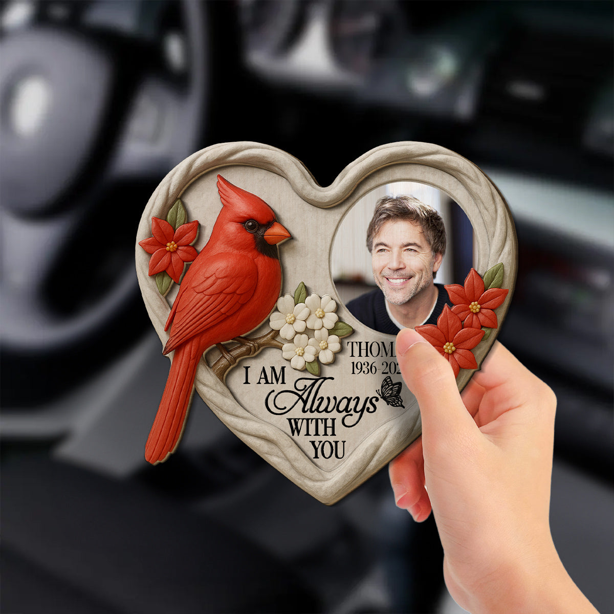 Always Beside You Version 2 - Personalized Custom Car Visor Clip