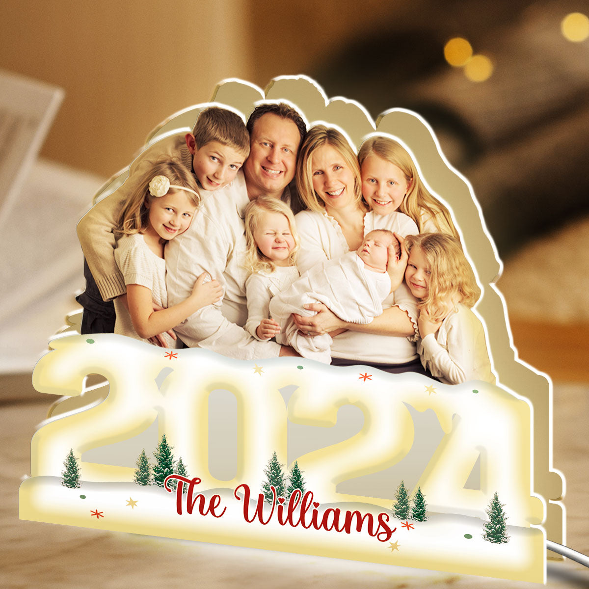 Custom Photo Joy Of Christmas 2024 - Personalized Custom Light Box