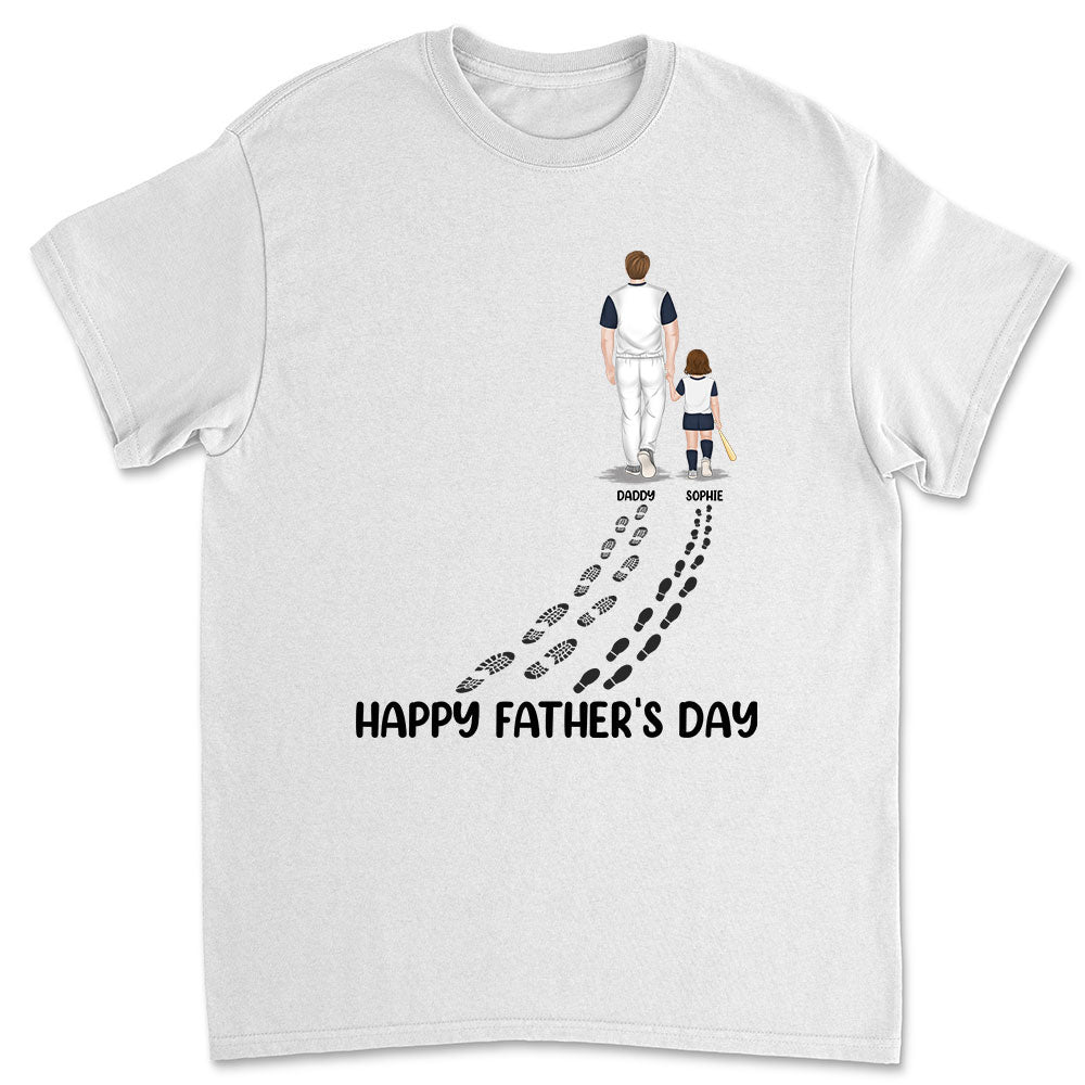 We Hit A Homerun With You As Our Dad - Personalized Custom Shirt