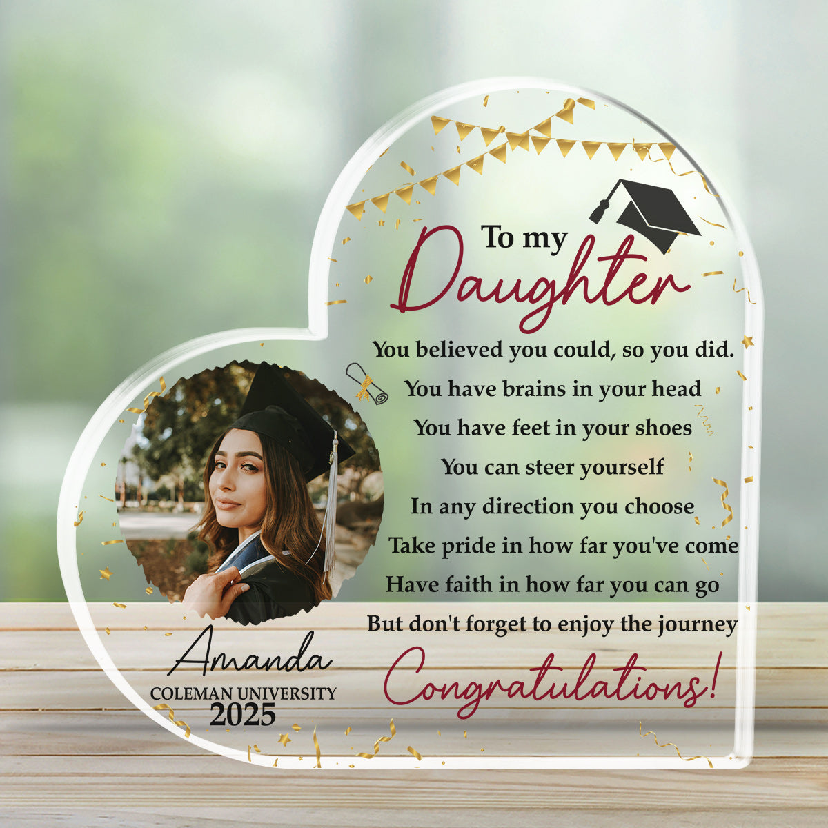 Enjoy The Journey - Personalized Custom Acrylic Plaque