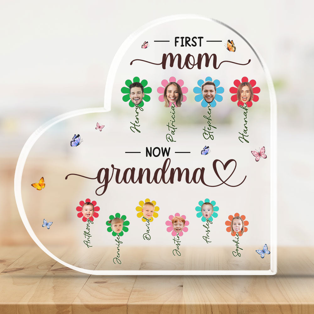 First Mom Now Grammy - Personalized Custom Acrylic Plaque