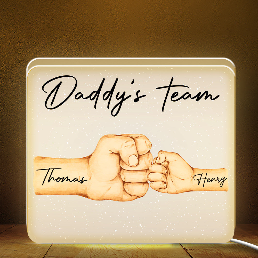 Dad Hand Bumps - Personalized Custom Light Box