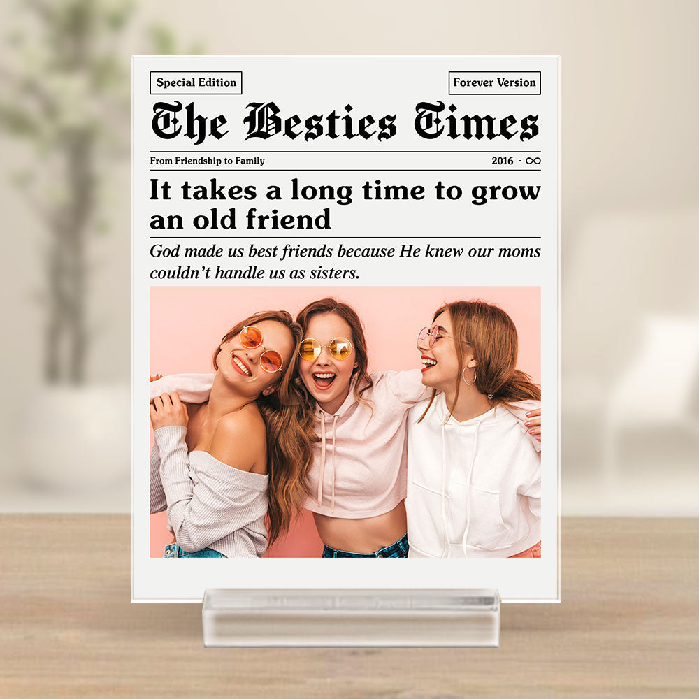The Best Friend Forever Times - Personalized Custom Acrylic Plaque With Base
