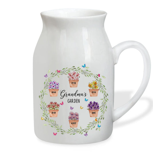 Circle Birth Month Flowers - Personalized Custom Home Decor Flower Vase