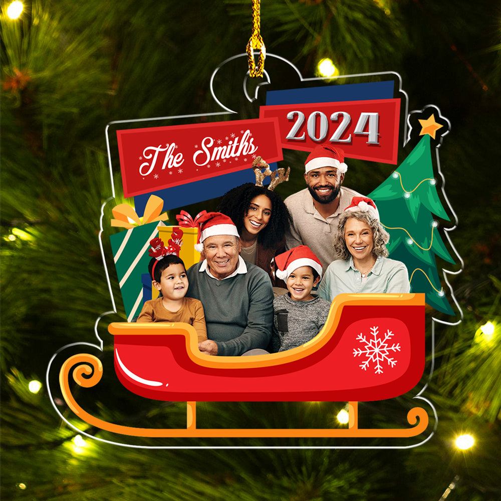 Family Christmas 2024 - Personalized Custom Acrylic Ornament