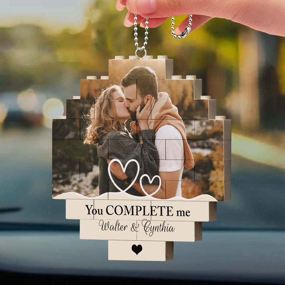 In My Heart - Personalized Custom Puzzle Car Ornament