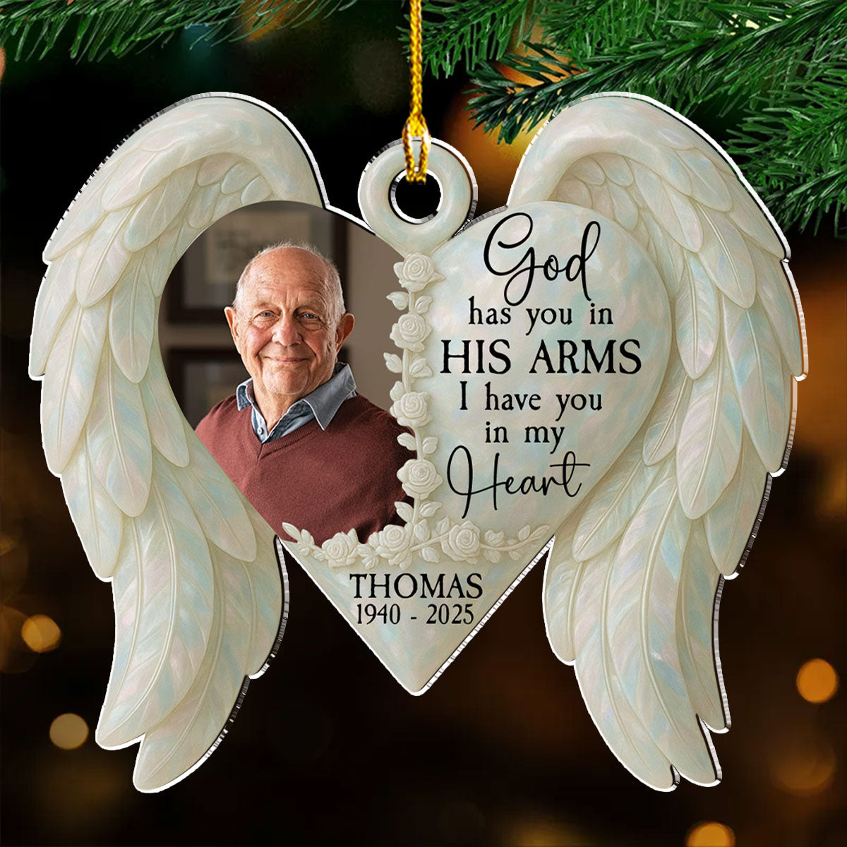 God Has You In His Arm - Personalized Custom Acrylic Ornament