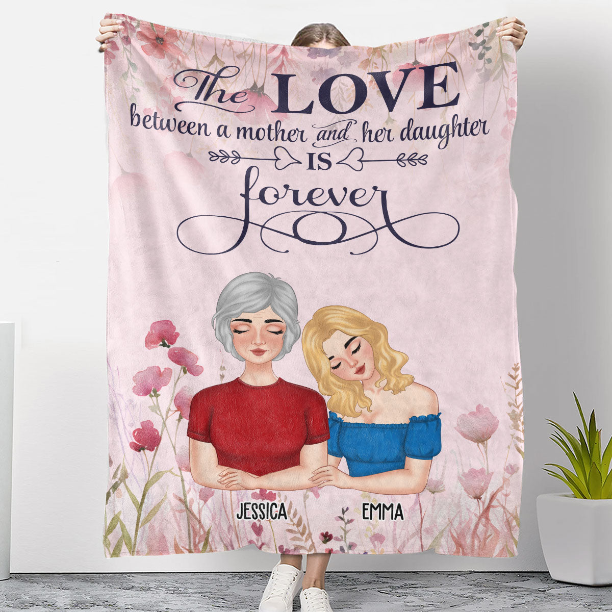 The Love Between - Personalized Custom Fleece Blanket