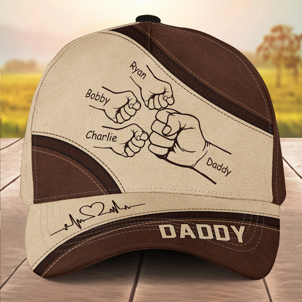 Fist Bump Daddy Grandpa - Personalized Classic Cap