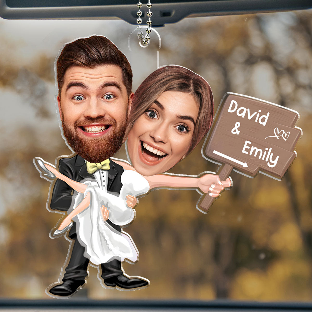 Forever With You - Personalized Custom Car Ornament