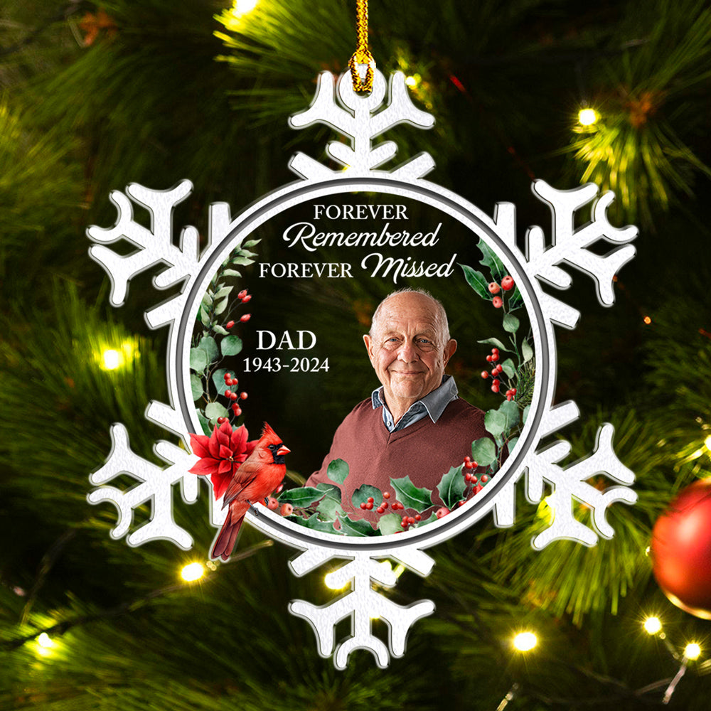 Forever Remembered Forever Missed - Personalized Custom Acrylic Ornament