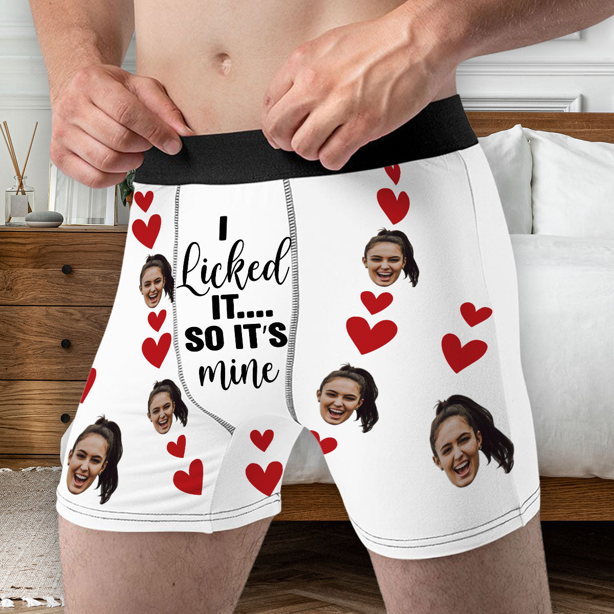 It's Mine - Personalized Photo Men's Boxer Briefs