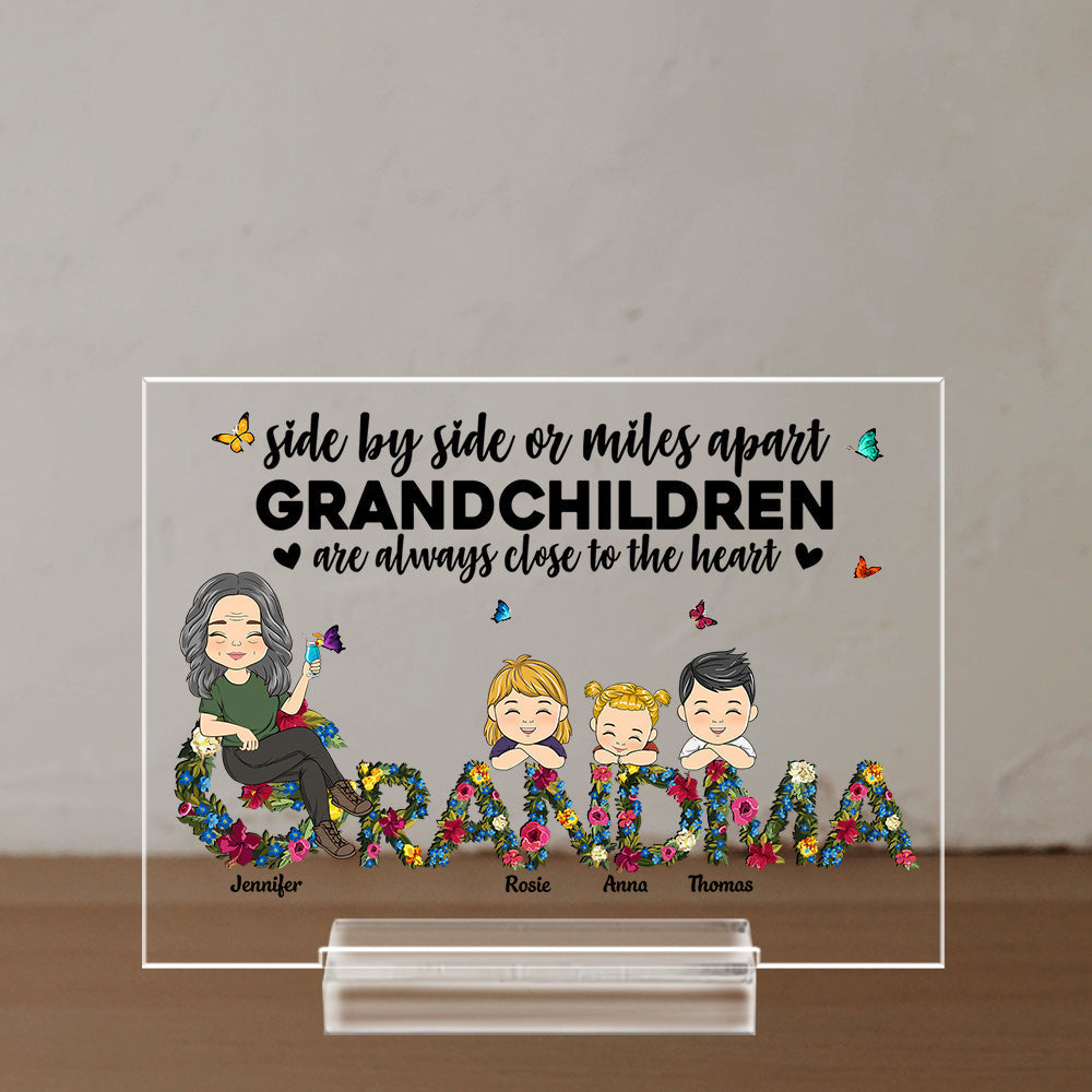 Always Be Connected By Heart - Personalized Custom Acrylic Plaque With Base