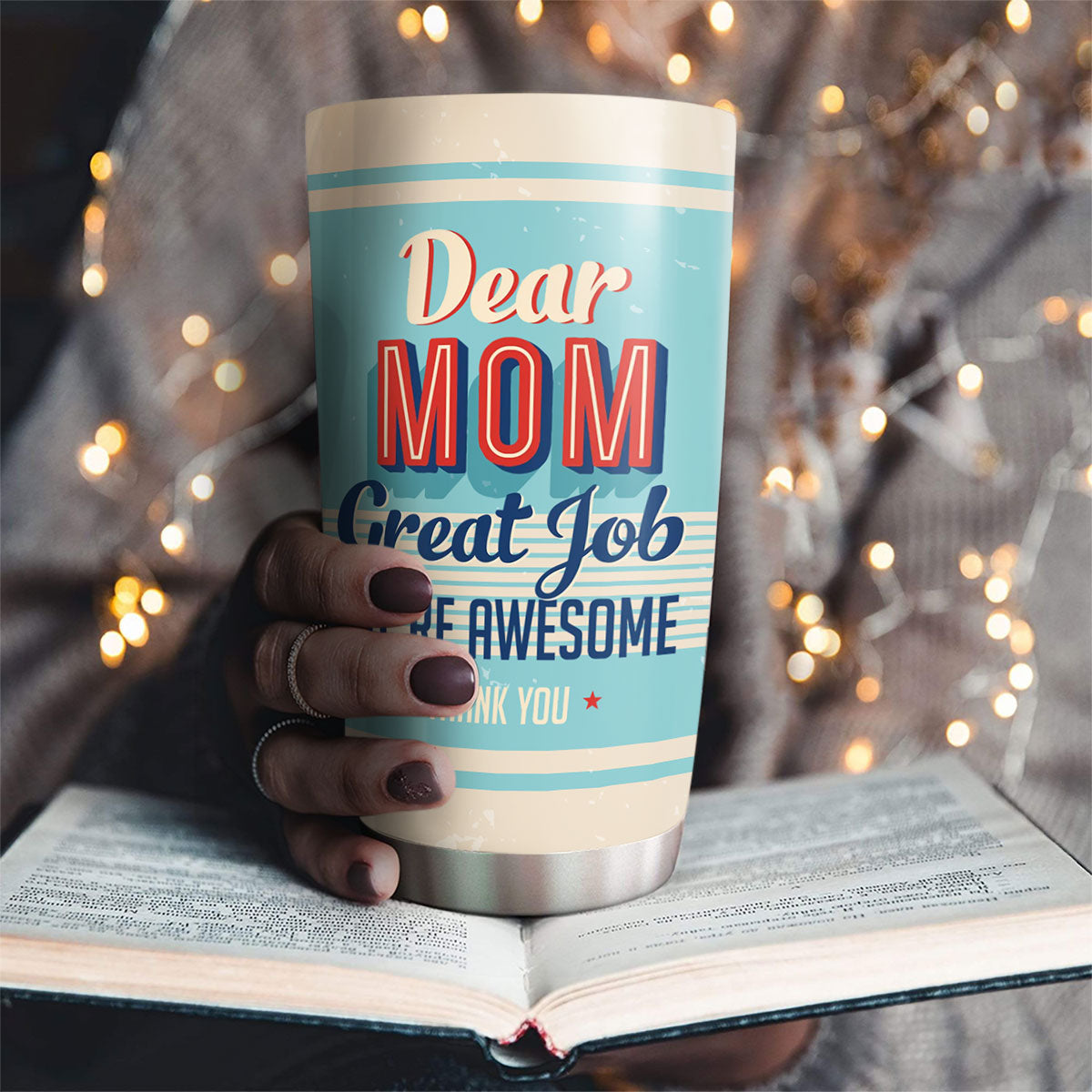 Dear Mom Great Job I Am Awesome Thank You Retro - Personalized Custom Tumbler