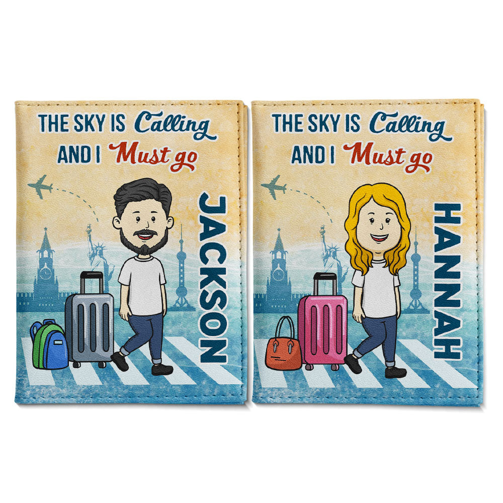 I Must Go - Personalized Custom Couple Passport Cover