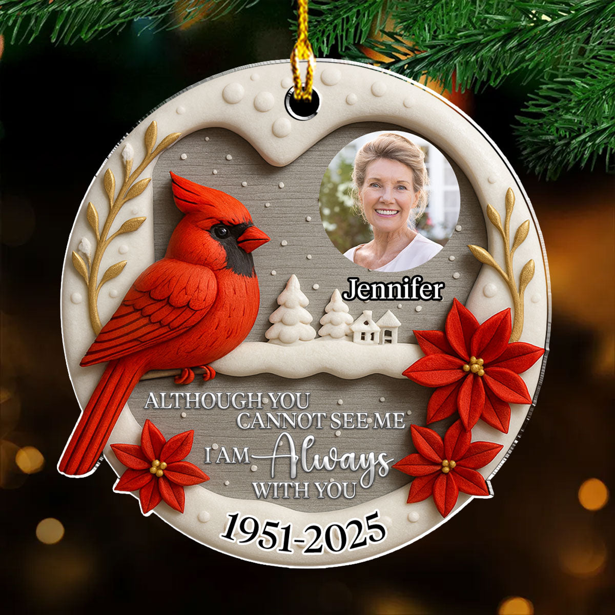 Always In My Mind - Personalized Custom Acrylic Ornament