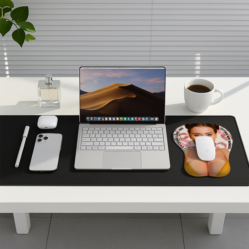 Fcking Love You Custom Funny Face - Personalized Custom 3D Mouse Pad