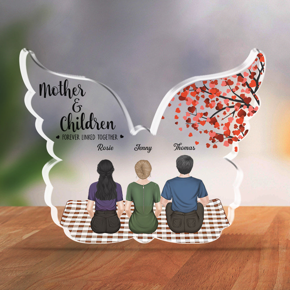 Mother And Daughter Forever Linked Together - Personalized Custom Acrylic Plaque