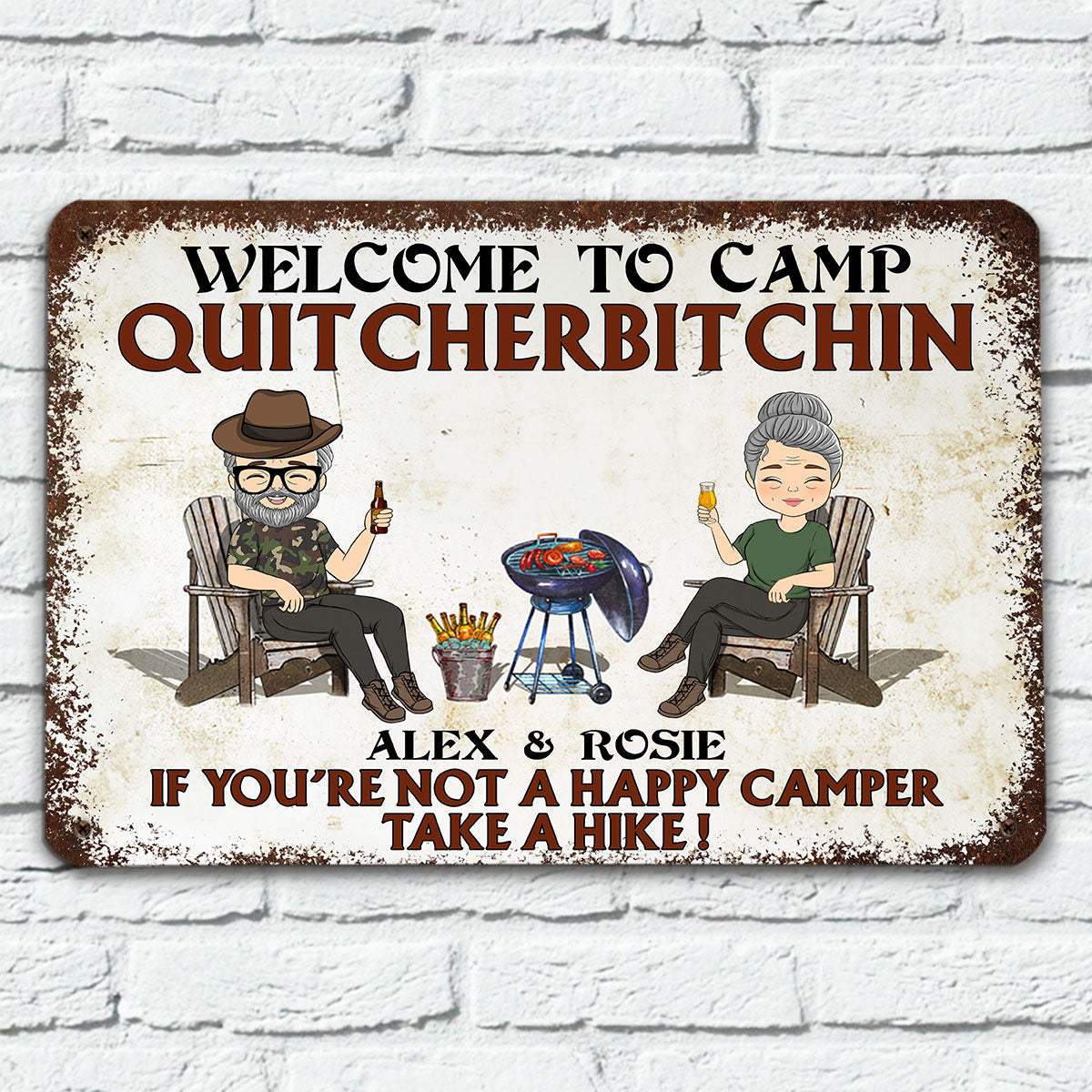 Relax And Chill - Personalized Custom Metal Sign