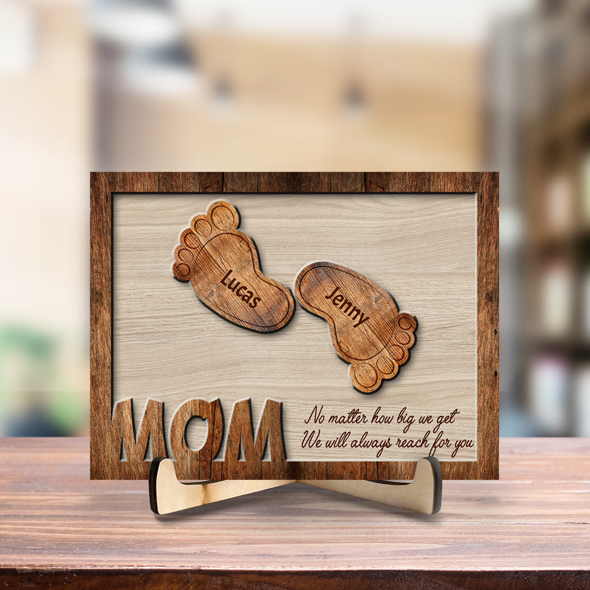 Always Reach For You - Personalized Custom Wooden Plaque