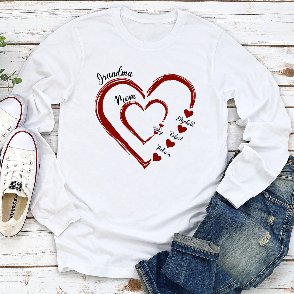 Sweethearts Of Mom - Personalized Custom Long Sleeve T-shirt