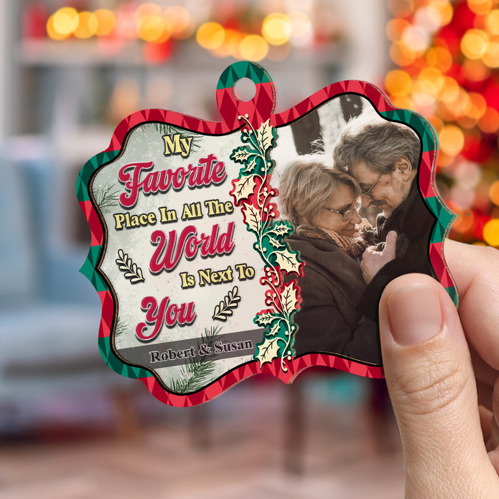 My Favorite Place In All The World - Personalized Custom Suncatcher Ornament