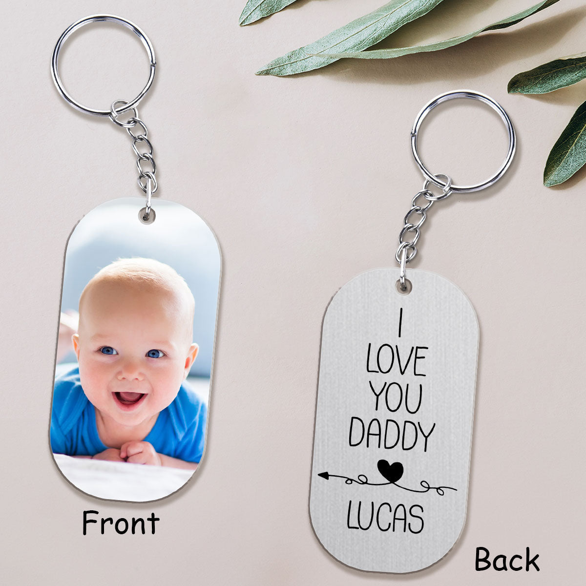Love You Daddy - Personalized Custom 2 Sides Acrylic Keychain