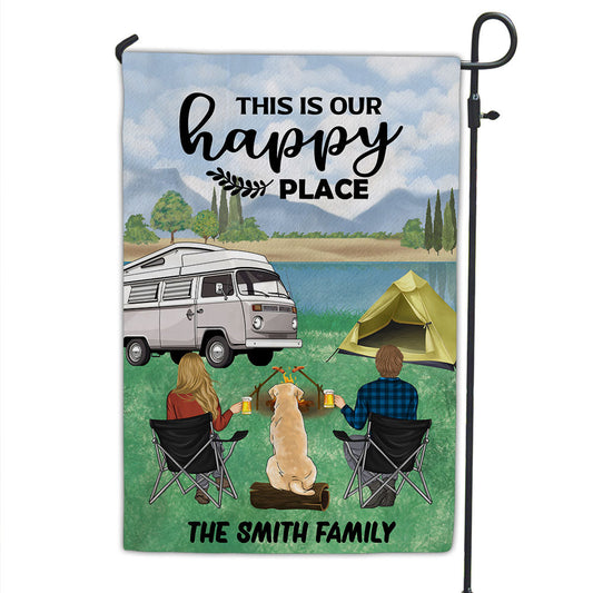 Happy Place - Personalized Custom Flag