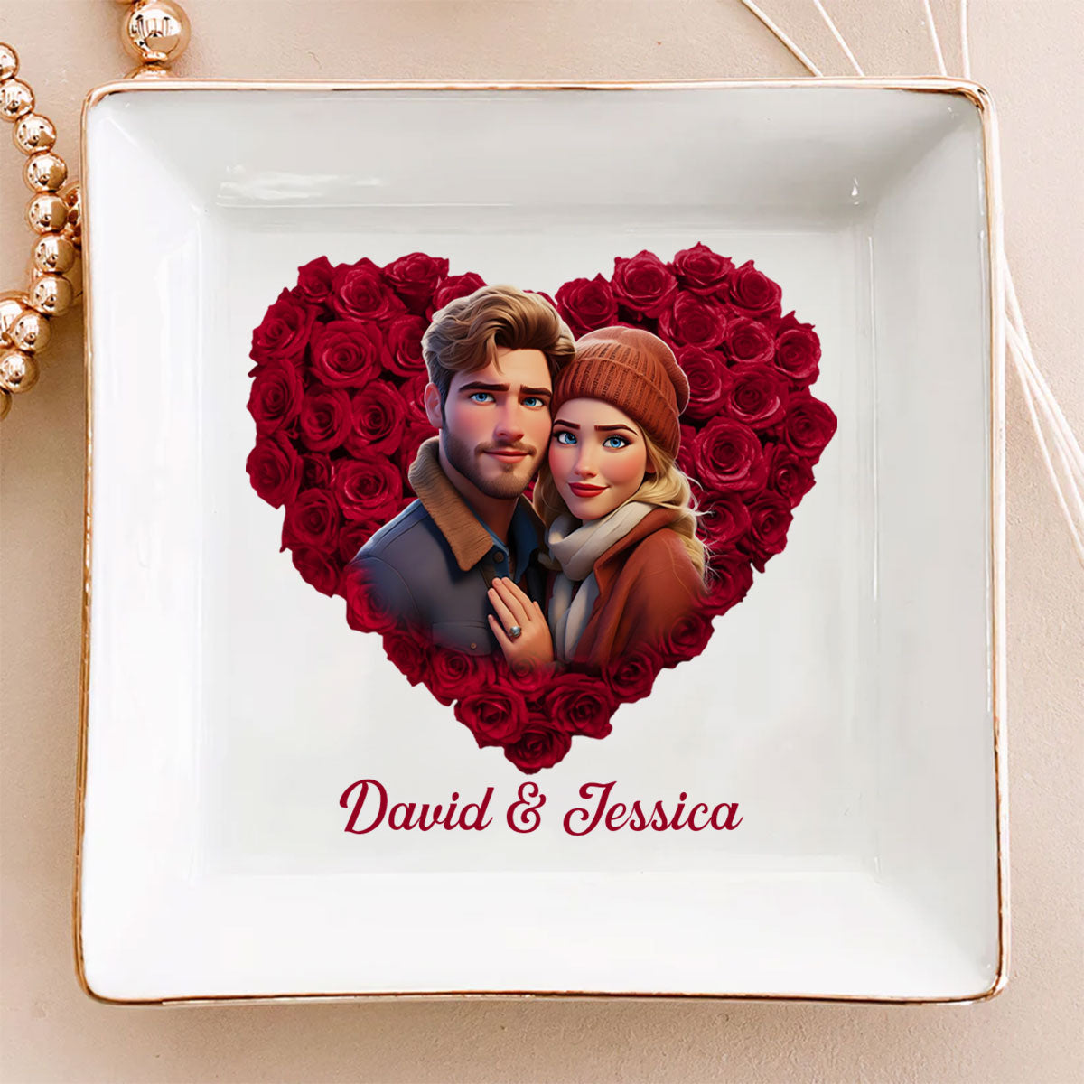 You Deserve It Honey - Personalized Custom Jewelry Dish