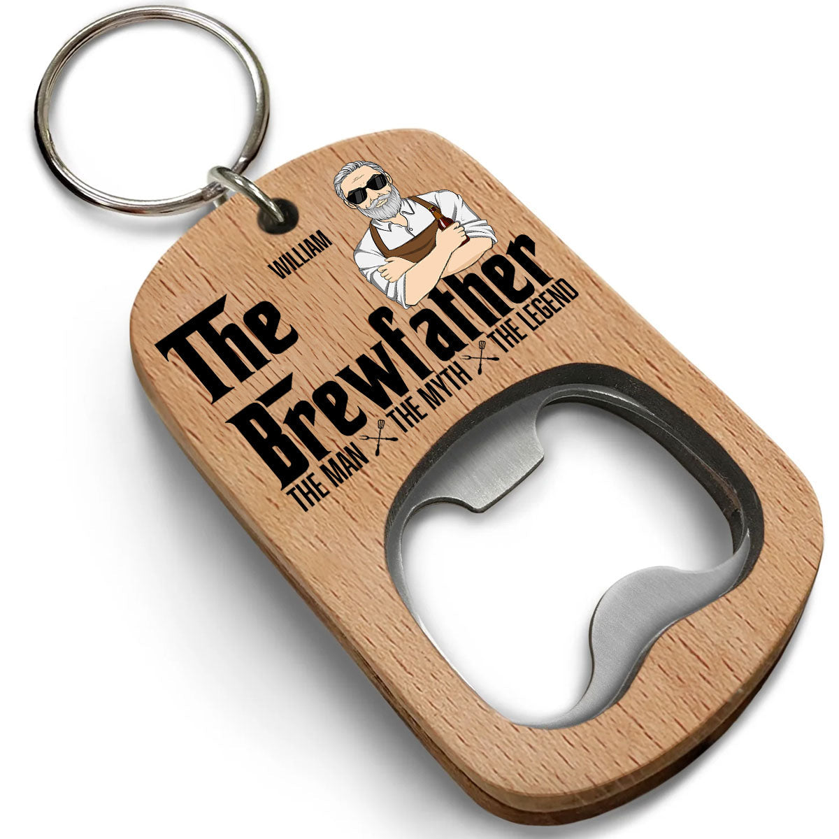 The Brewfather - Personalized Custom Bottle Opener Keychain