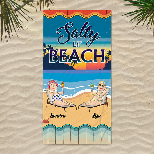 Besties For The Resties - Personalized Custom Beach Towel