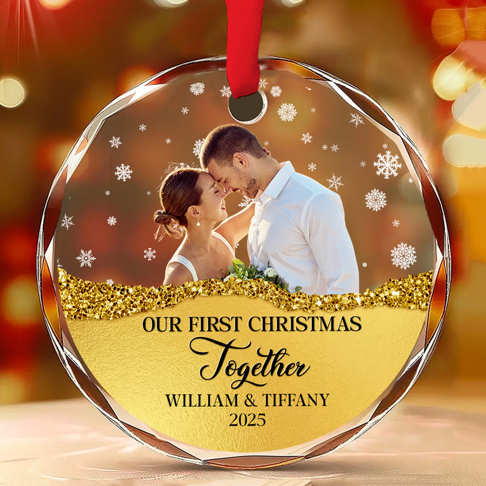 The Year We Became - Personalized Custom Glass Ornament