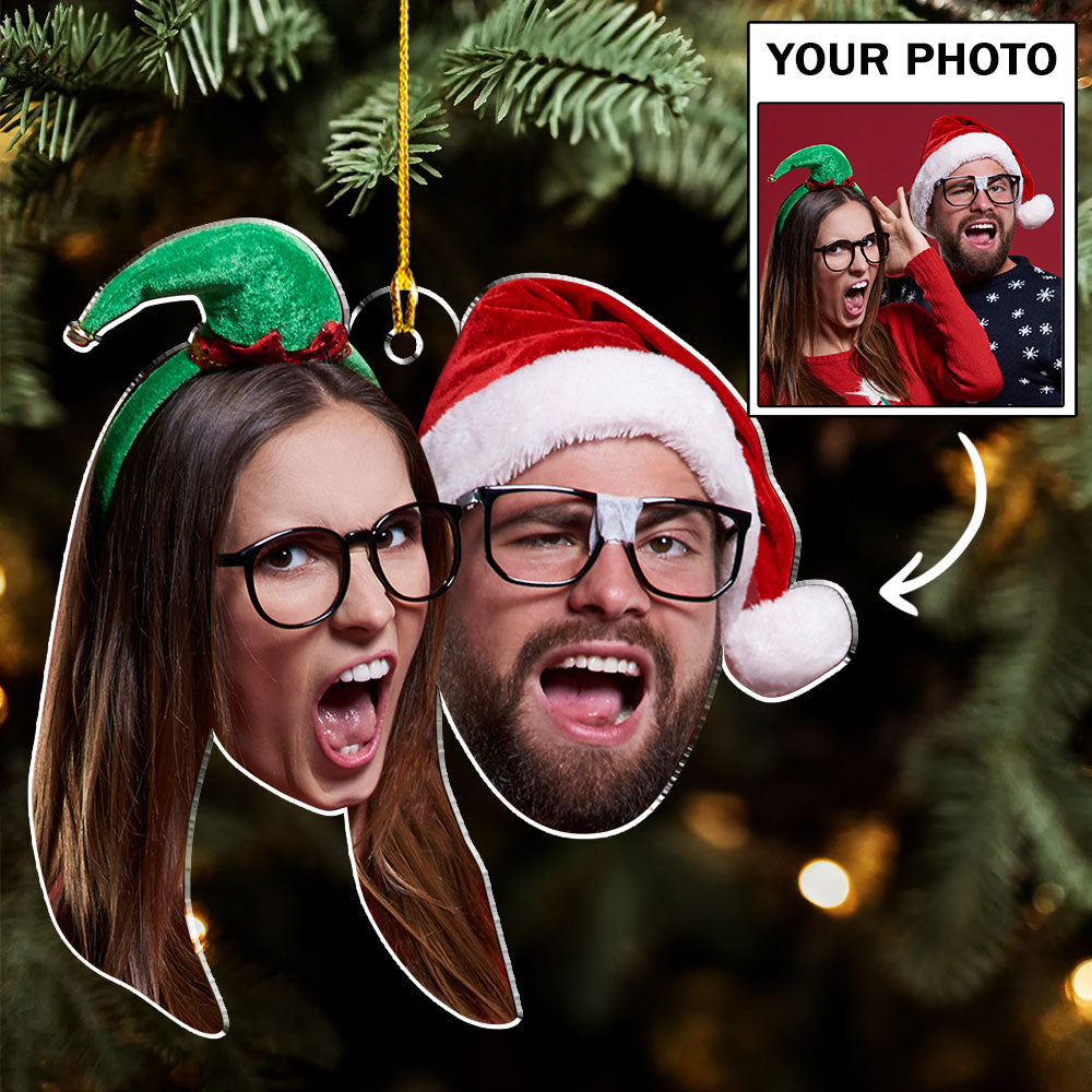 Funny Face Christmas - Personalized Custom Acrylic Ornament