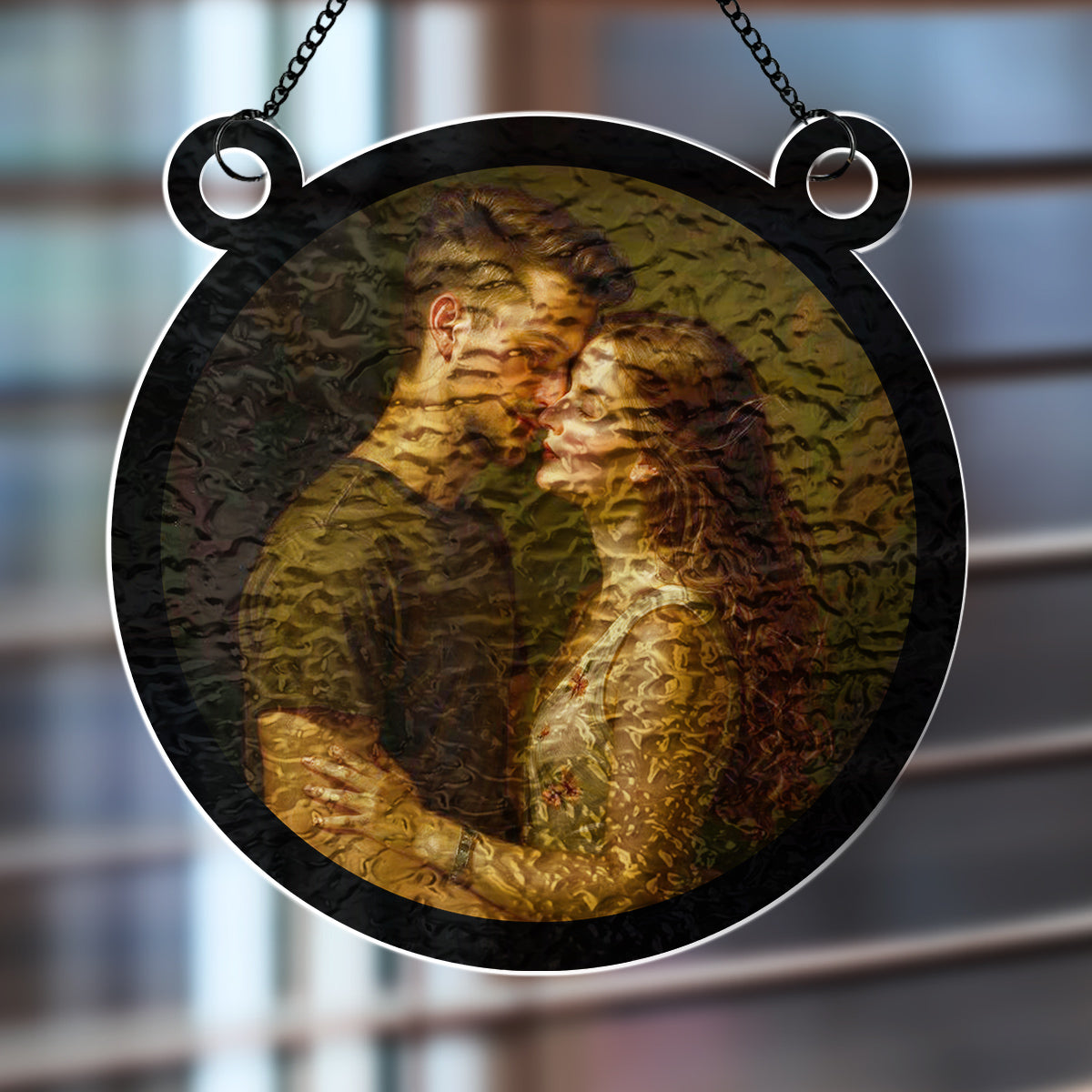 You And Me - Personalized Custom Wavy Suncatcher
