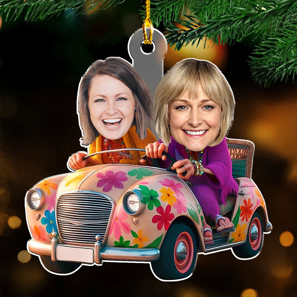 Bestie In Car - Personalized Custom Acrylic Ornament
