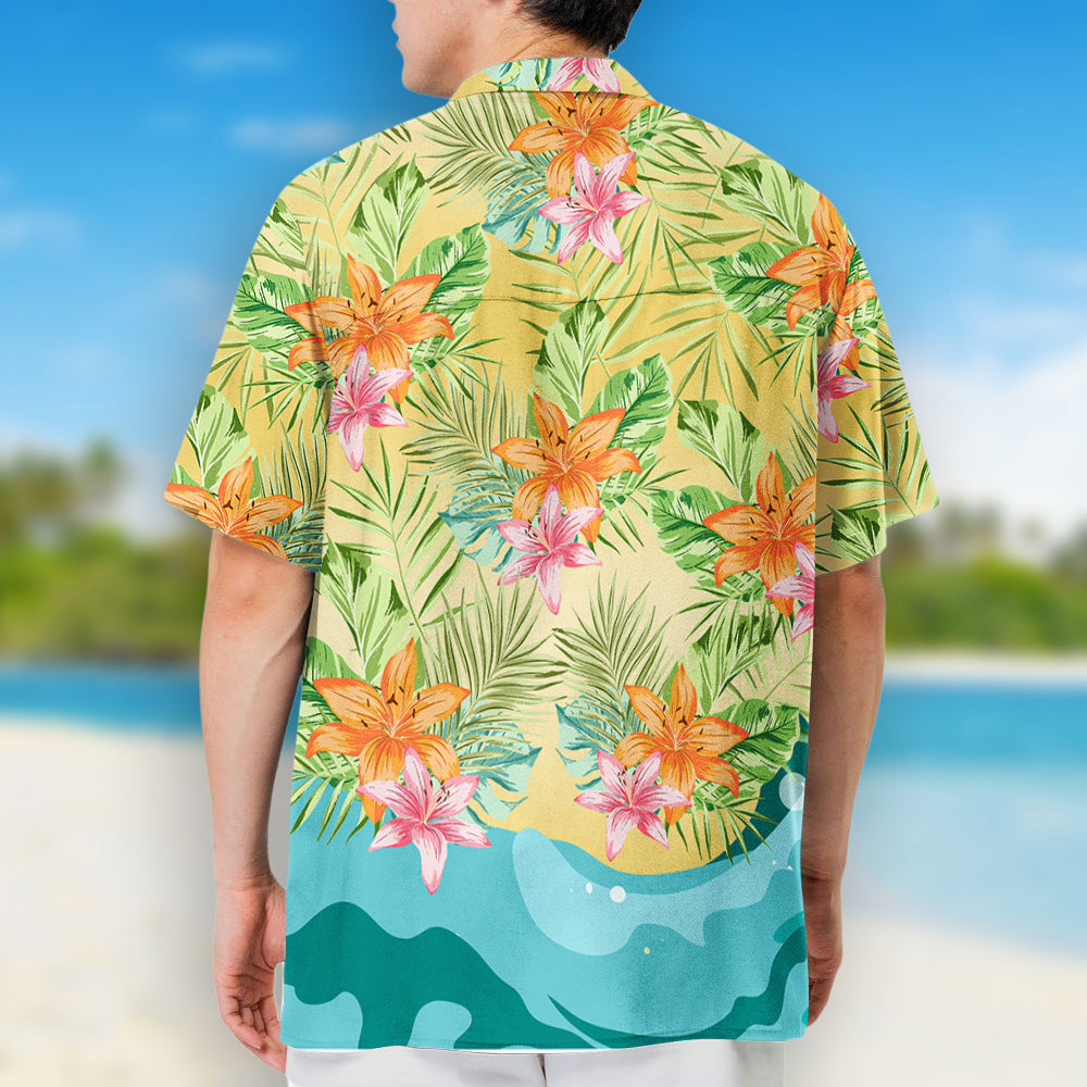 Dad Taught Me How To Fish - Personalized Custom Hawaiian Shirt