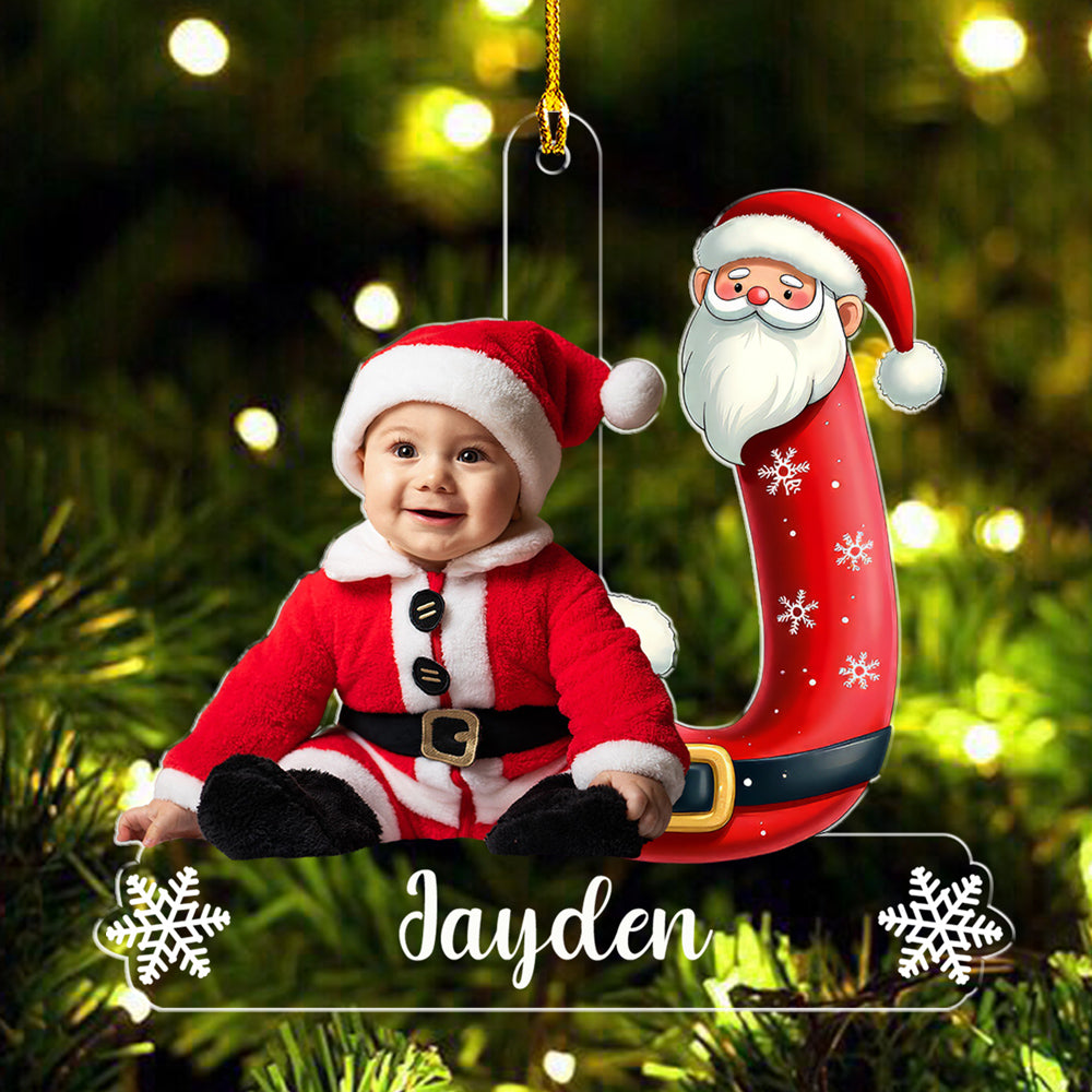 Snowman Christmas Photo - Personalized Custom Acrylic Ornament